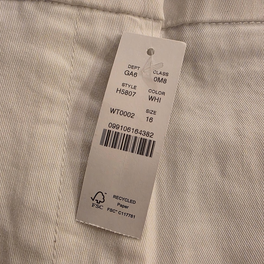 J.Crew Womens‎ White Chino Shorts Size 16 H5807 Stretch Cotton Casual Summer - Picture 3 of 5